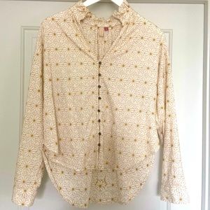 Anthropologie Sunflower Pilcro Blouse